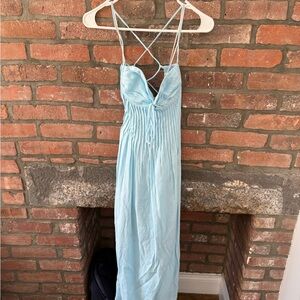 Hello Molly Light Blue Strappy Maxi Dress